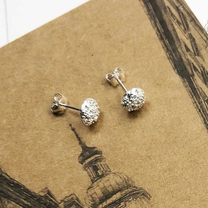 925 Sterling Silver New Glam Fine Jewelry White Zircon Ball Studs