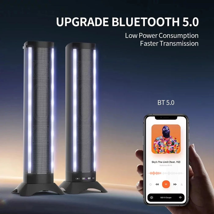 25In Soundbar For Tv Dual Subwoofers 4 Speakers 3D Stereo Bluetooth