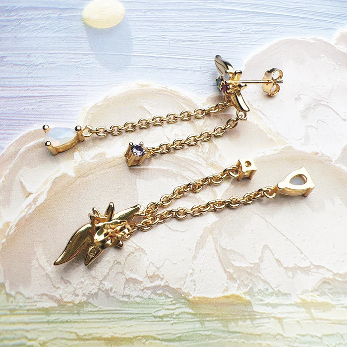 925 Sterling Silver Vintage Flower Earrings With Colourful Stones