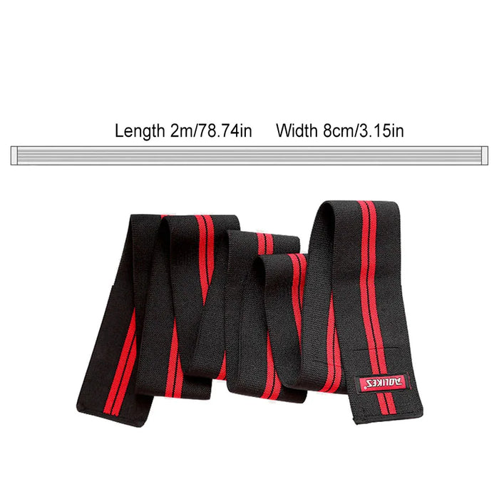 Pair of Powerlifting Knee Wraps With Strap Squat Weightlifting Leg Press Cross Training