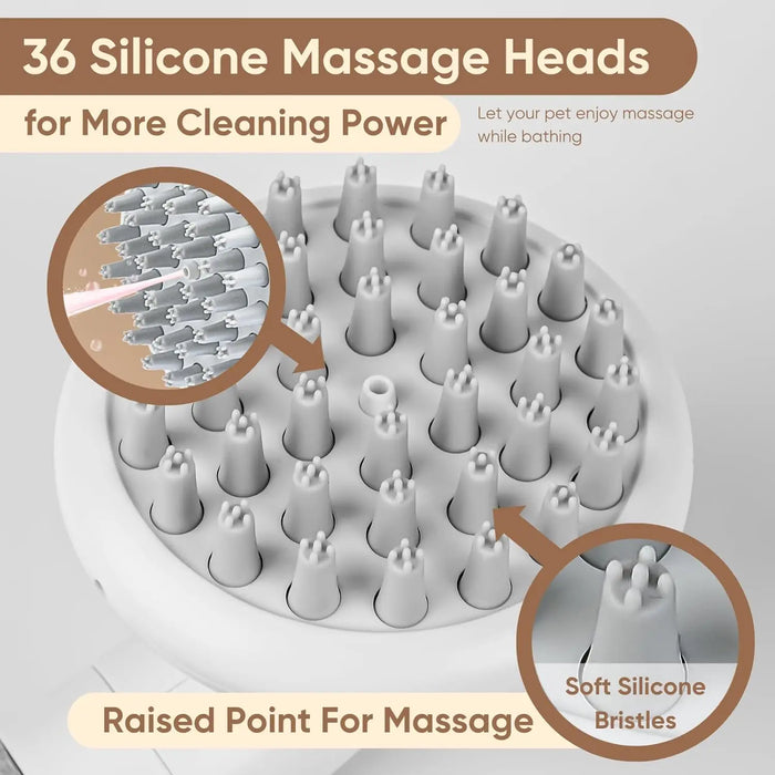 3 In 1 Dog Bath Brush Soft Silicone Grooming Massage