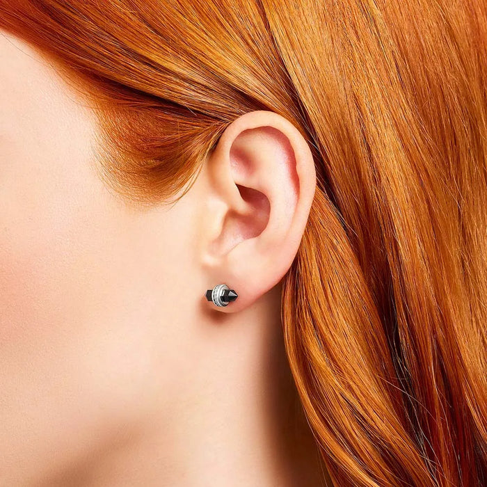 925 Sterling Silver Vintage Onyx Stud Earrings