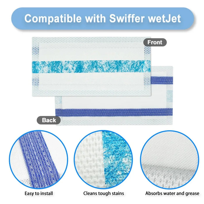 10 Pieces Disposable Mop Pads Refills Compatible With Swiffer Wet Jet Spray Mop Wet Dry Use For All Purpose Multi Floor Mop