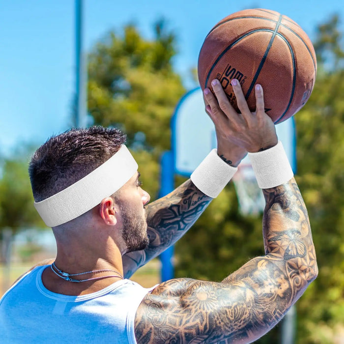 3Pc Moisture Wicking Sports Headbands Sweatproof For Men & Women Tennis Basketball Running Gym