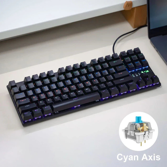 Colourful Wired Mechanical Keyboard 10 Lighting Options Windows Compatible