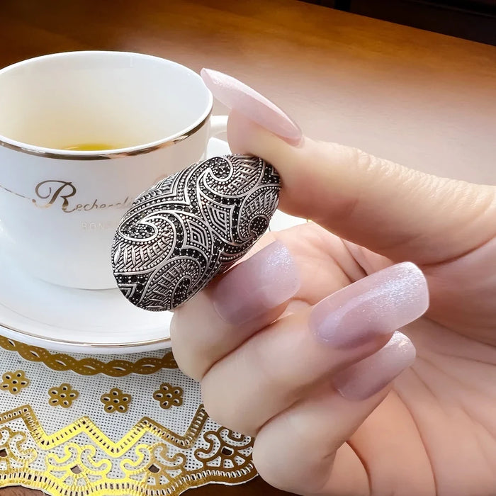 925 Sterling Silver Maori Cultural Tattoo Ornament Bridal Set