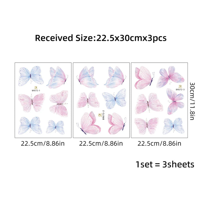 Charming Butterfly Wall Decals For Girls Room