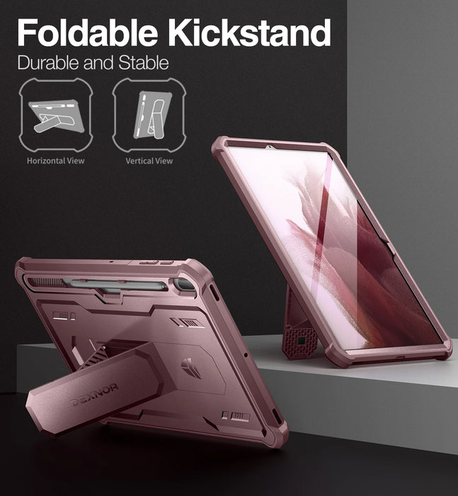 For Samsung Galaxy Tab S8+ S7+ Heavy Duty Shockproof Full Body Protective Case With Built-In Screen Protector & Pen Holder