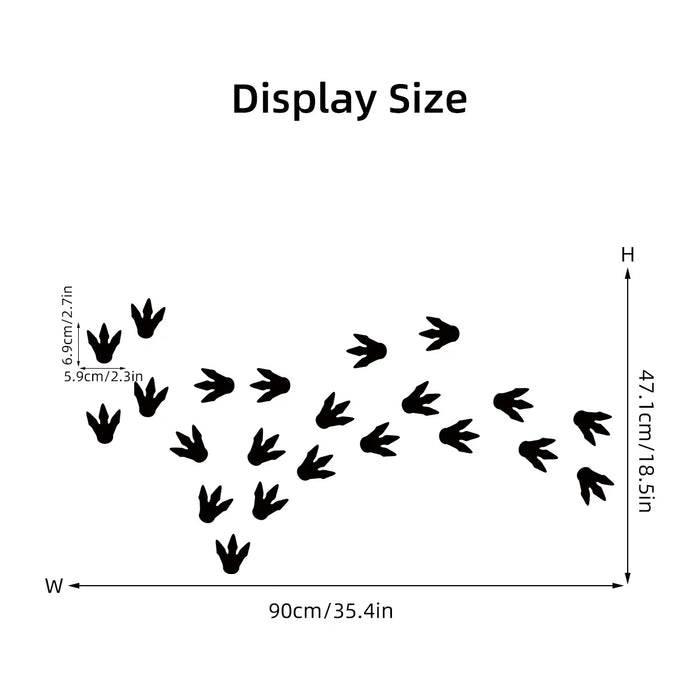 2 Cute Footprint Wall Stickers For Kids Room Decor