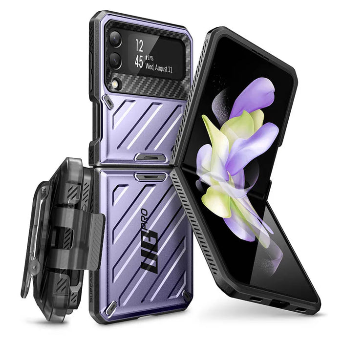 For Samsung Galaxy Z Flip 4 5G 2022 Release Ub Pro Full-Body Dual Layer Rugged Protective Case With Holster