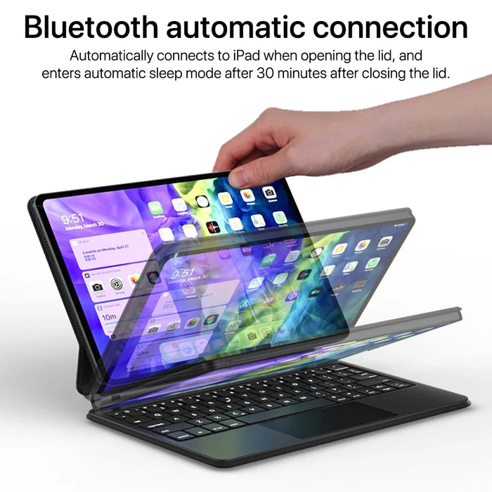 Backlit Touchpad Keyboard For Ipad Pro 11 Air 4 5 10.9 Compatible With Ipad Wireless Bluetooth Case Included
