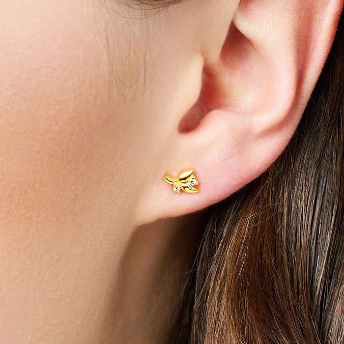 925 Sterling Silver Leaf Ear Studs For Women Trendy Gift