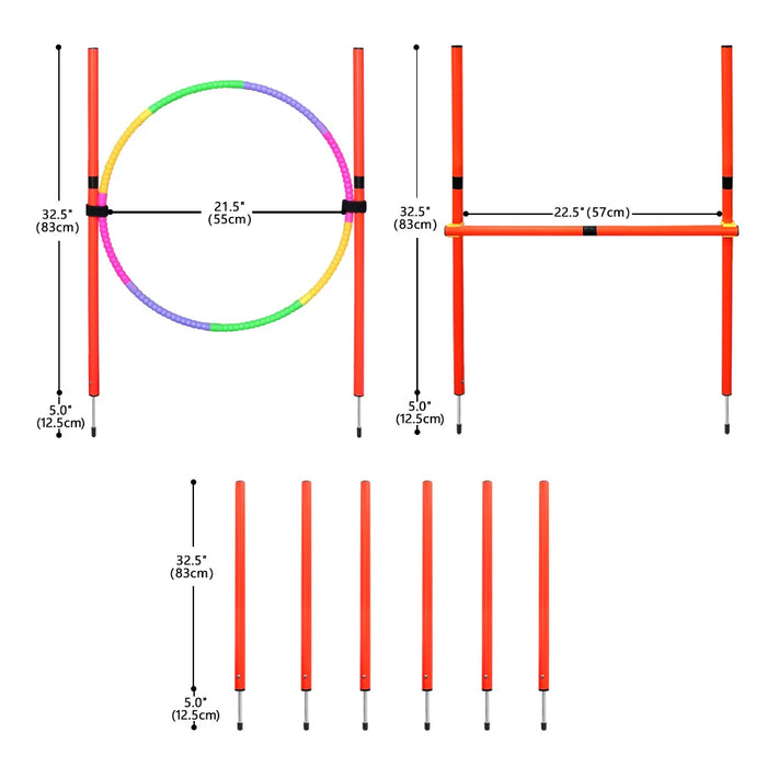 Portable Dog Agility Set For Outdoor Training