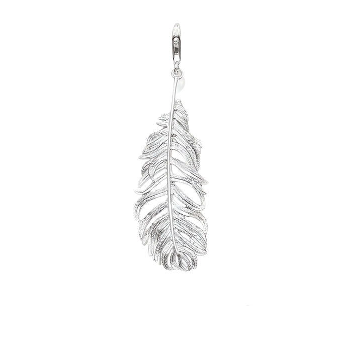 925 Sterling Silver Feather Winter Charm Pendant Romantic Jewelry Gift For Women & Men