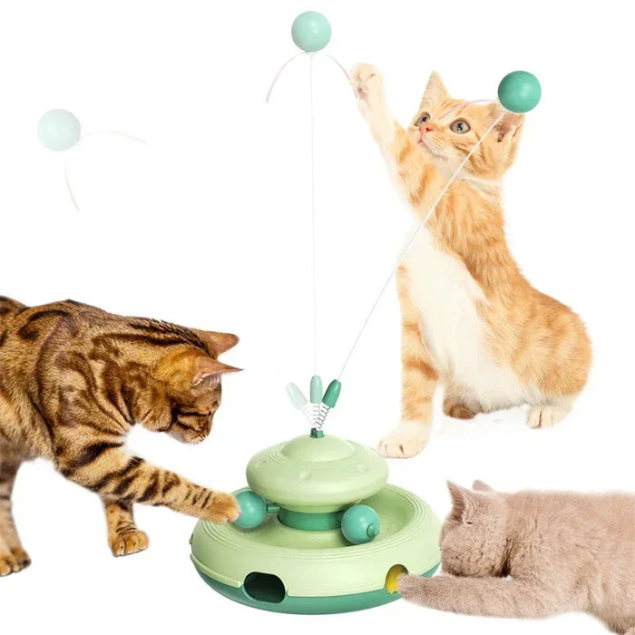 Interactive Cat Ball Toy Teaser High Frequency Swings Kitten Play