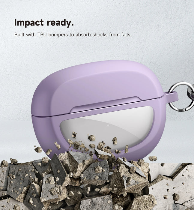 For Bose Ultra Open Slim Stylish Transparent Hard Pc Shock-Absorbing Protective Tpu Shockproof Case With Anti-Lost Keychain