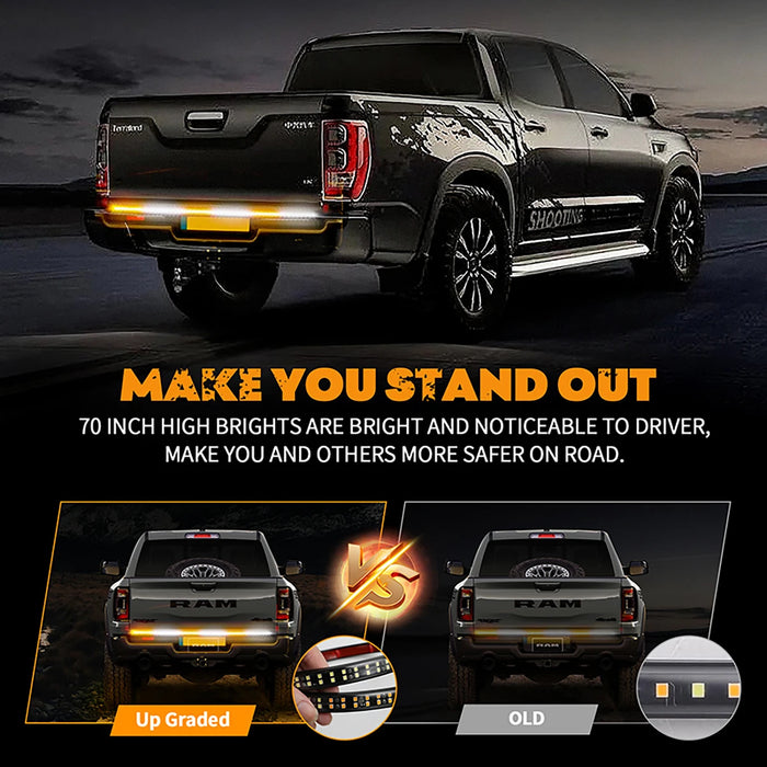 2Pcs Led Strobe Light Bar For Trucks Suv Remote Control Flashing Warning Lamp Strip