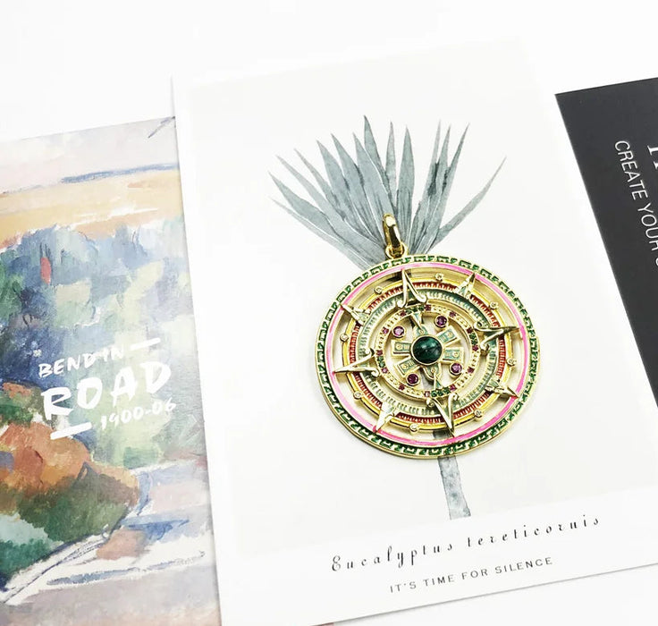 925 Sterling Silver Vintage Aztec Amulet Pendant Mythical Power Gift