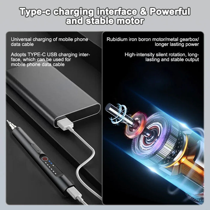 18 / 24 In 1 Electric Screwdriver Kit For Mobile Repair 3 Torque Settings Led Light