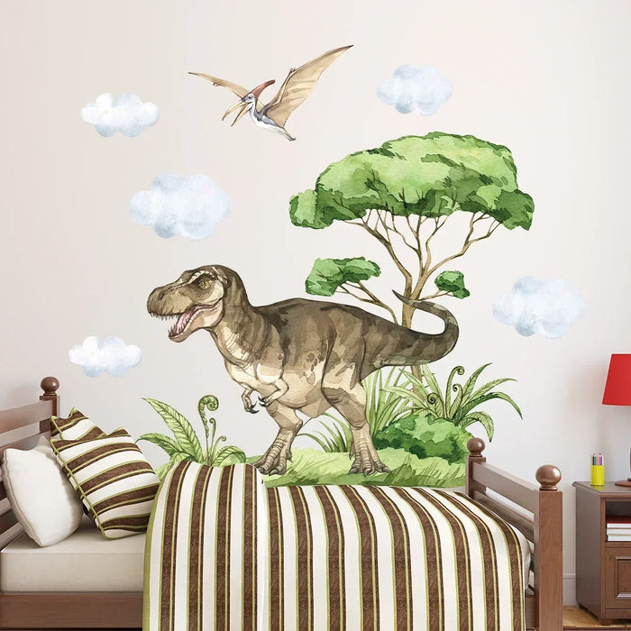 Watercolour Dinosaur Wall Stickers For Kids Room Decor