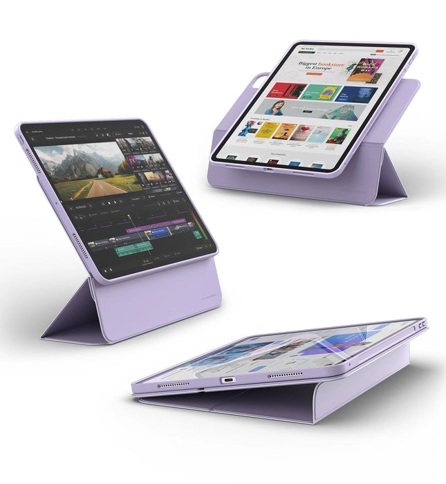 For Ipad Pro 13 Inch 2024 M4 Magnetic Floating Slim Removable Protective Case Adjustable Portrait / Landscape Stand