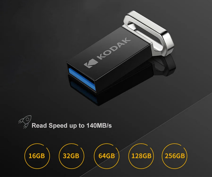 Kodak High Speed Mini USB Flash Drive 64g / 32g / 128g Metal USB Stick For Car Laptops Desktop Macbook