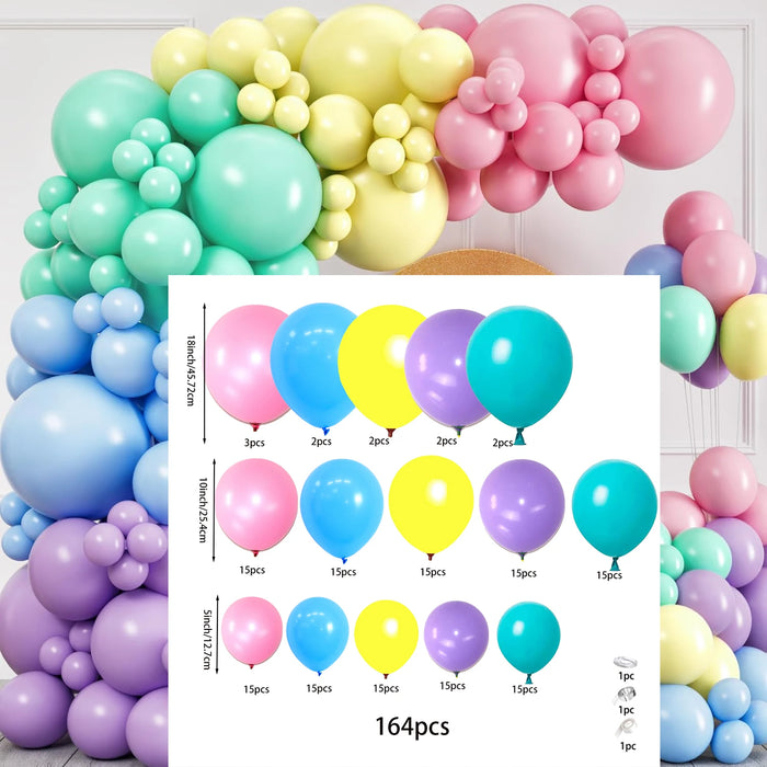 Mixed Size Soft Colour Balloon Garland Set & Balloon Arch Easter Spring Rainbow Party Balloons Unicorn Balloons For Parties