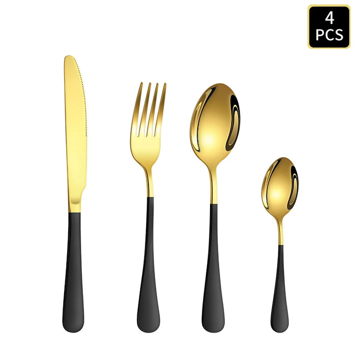 4 / 6 / 16 / 24 Piece Stainless Steel Cutlery Set For Home Restaurant Hotel Party