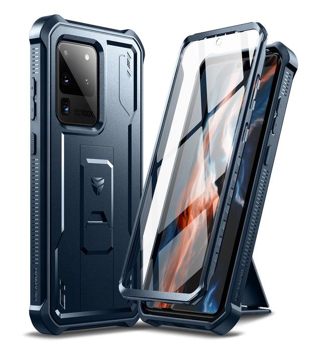 For Samsung Galaxy S20 Ultra Full-Body Dual Layer Armor Shockproof Rugged Bumper Case With Built-In Screen Protector