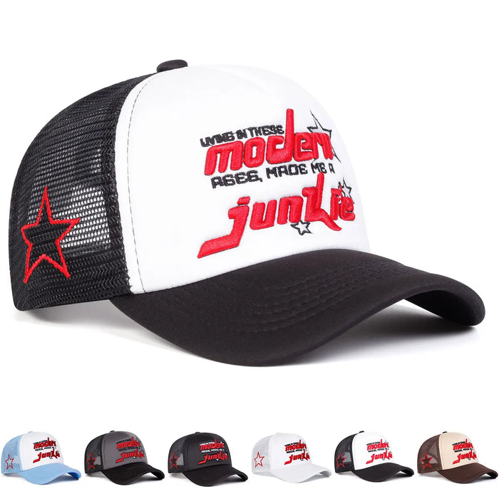 Modern Junkie Embroidered Baseball Cap Adjustable Sun Hat