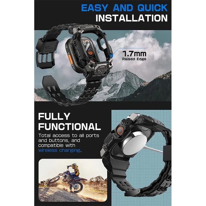 For Apple Watch Ultra 2 / 1 49Mm 2024 / 2023 / 2022 Ub Ore Rugged Sport Men Bumper Case With Adjustable Strap Band