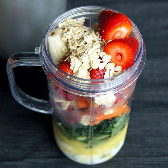 Tall 22Oz Replacement Part Cup Mug With Handle Compatible With 250W Magic Bullet On-The-Go Mug