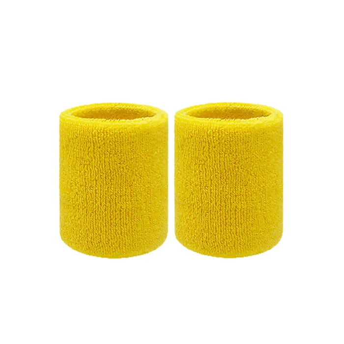 Pair of Breathable Cotton Wrist Sweatbands For Men & Women