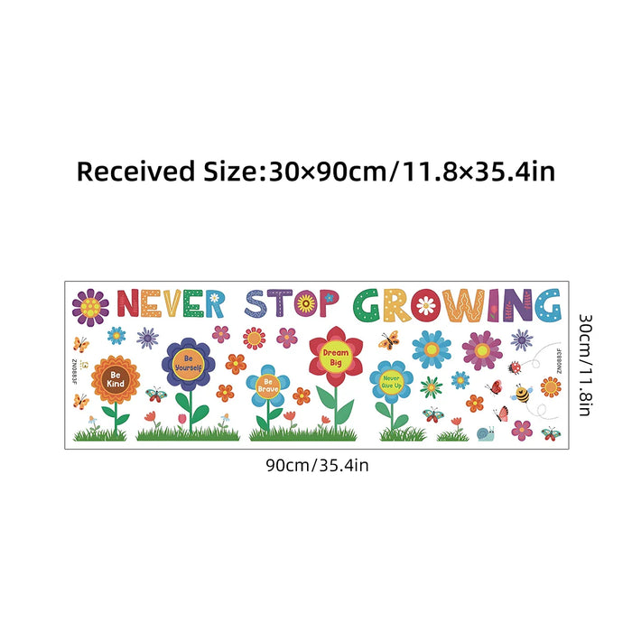 Colourful Flower Wall Stickers For Kids Room Decor