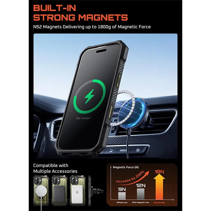 For Iphone 17 Ub Grip Heavy Duty Rugged Magnetic Magsafe Phone Case With Stand & Camera Control Capture Button