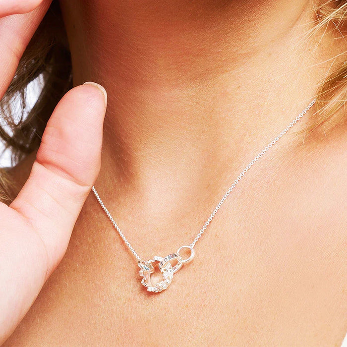 925 Sterling Silver Romantic Gift Queen Crown Necklace Fine Jewelry For Women