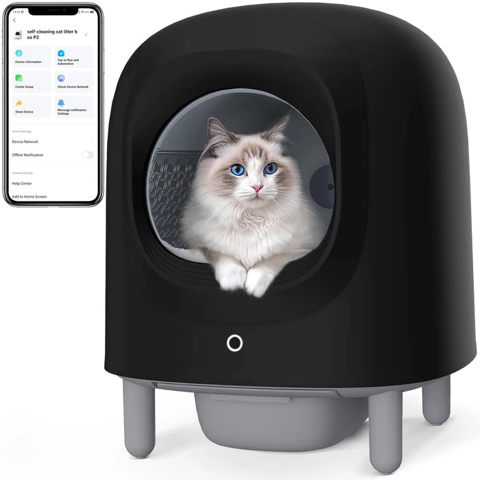 56L Extra Large Self Cleaning Cat Litter Box With App Control