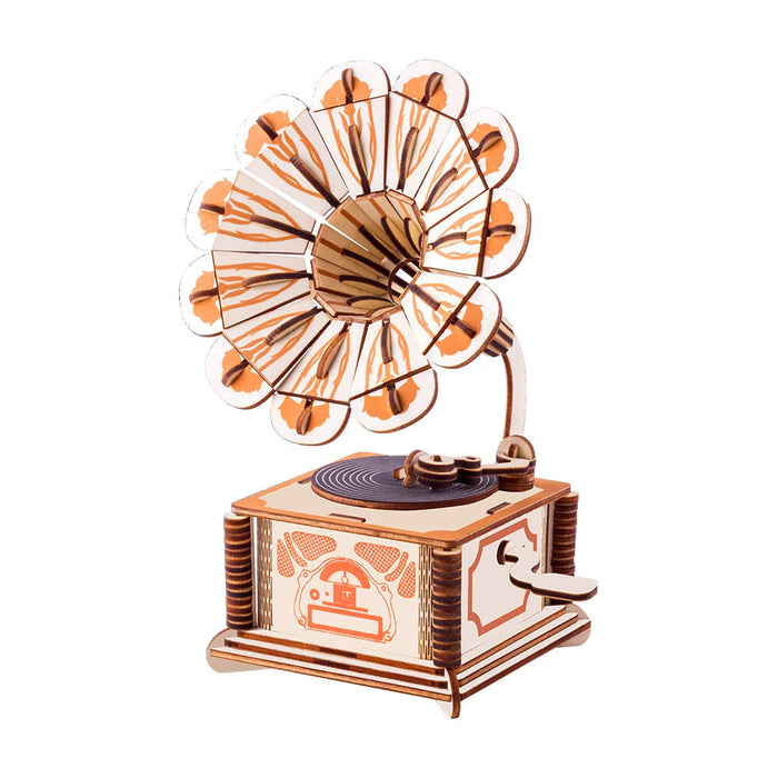 Wooden 3D Phonograph Puzzle For Kids