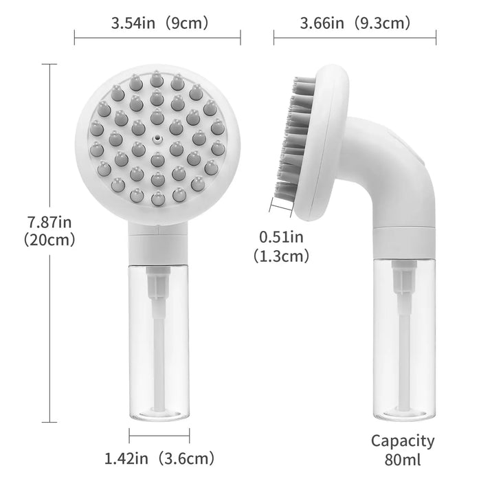 3 In 1 Dog Bath Brush Soft Silicone Grooming Massage