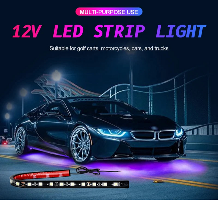 6Pcs Led Underbody Light For Car 12V Flexible Auto Decorative Atmosphere Lamp Drl