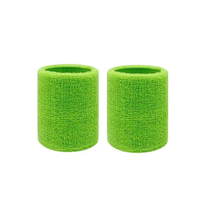 Pair of Sport Wristbands Cotton Sweatband For Tennis Basketball Running Gym