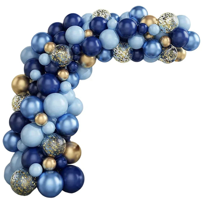 Blue Metallic Balloon Garland Set Gold Balloon Arch Birthday Party Decoration Wedding Birthday Christening