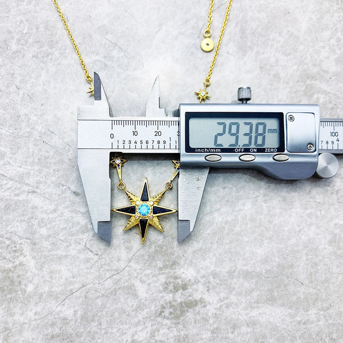 925 Sterling Silver Vintage Gold Link Necklace Cosmic Fine Jewelry Women