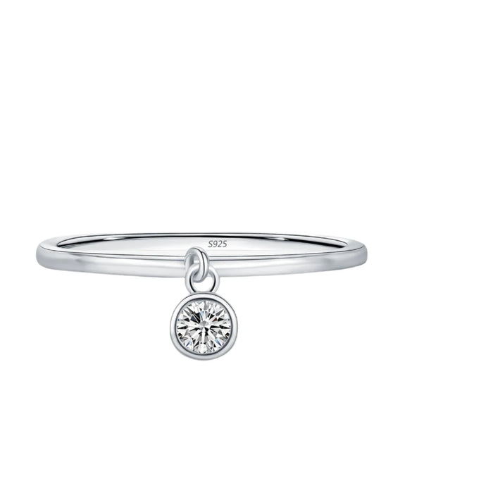 925 Sterling Silver Sparkling D Colour Moissanite Ring Wedding Gift