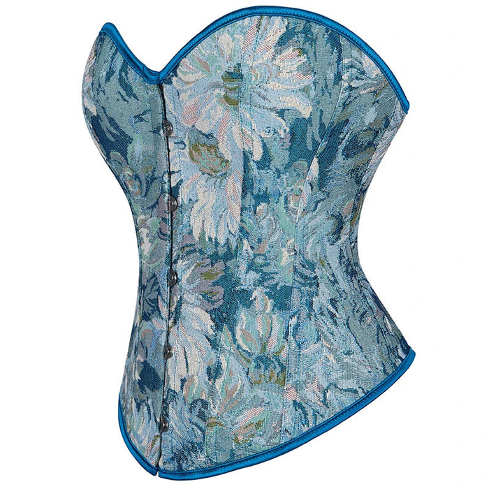 Floral Lace Overbust Corset Plus Size S-6Xl Boned Renaissance Top