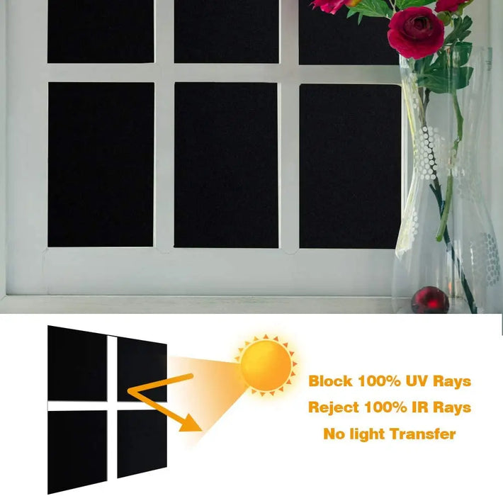 Blackout Window Sticker - 100% Light Blocking Pvc Film For Privacy