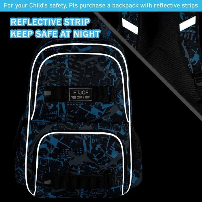 17 Inch Laptop Backpack With Lunch Bag Set Water Resistant Graffiti Design For Teens Men