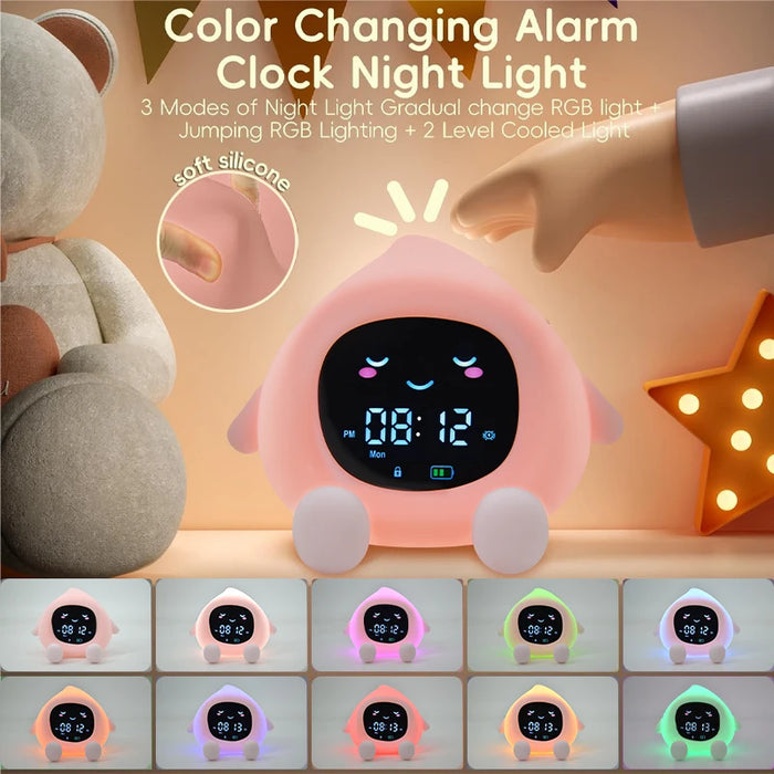6 In 1 Fruit Shaped Kids' Alarm Clock With Sleep Training & Night Light