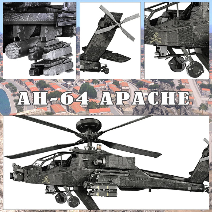 3D Puzzle Fighter Helicopter Model Kit Teen Gift