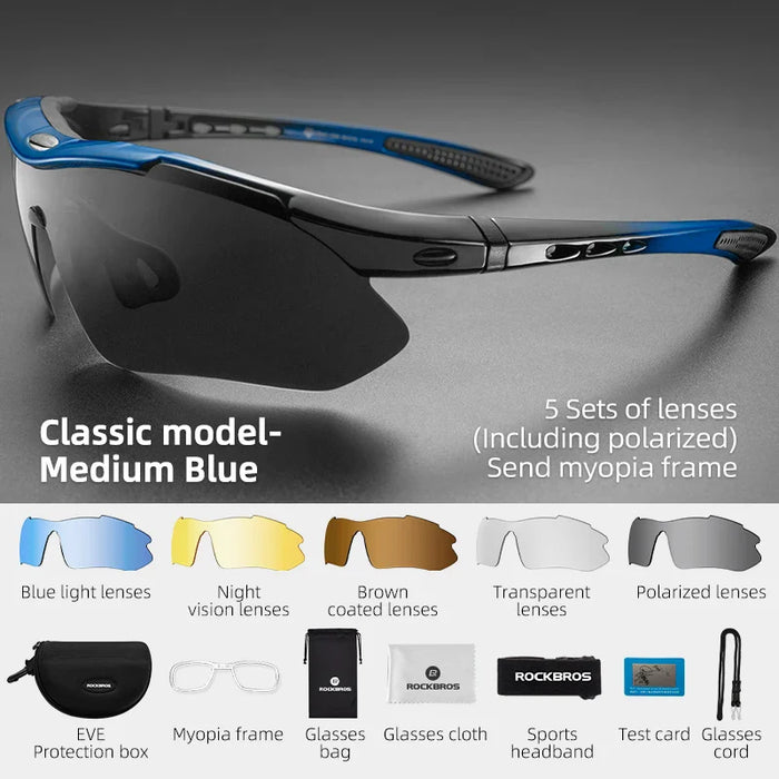 Photochromic Cycling Sunglasses For Outdoor Sports
